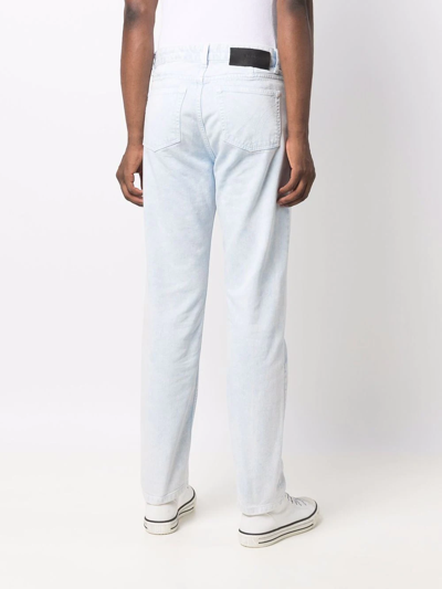 Shop Ami Alexandre Mattiussi Mid-rise Straight-leg Jeans In Blue