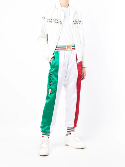 Shop Dolce & Gabbana Italia Colour-block Track Trousers In Multicolour