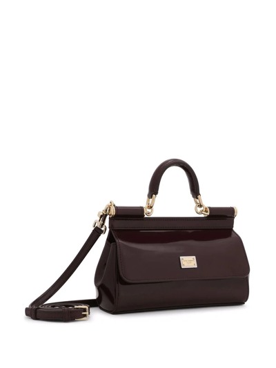 Shop Dolce & Gabbana Small Sicily Shoulder Bag In Purple