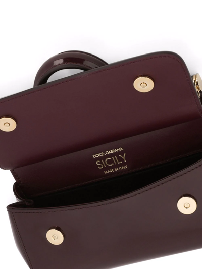 Shop Dolce & Gabbana Small Sicily Shoulder Bag In Purple
