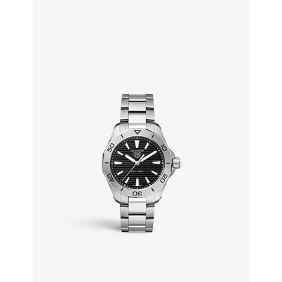 Shop Tag Heuer Men's Black Mens Black Wbp1110.ba0627 Aquaracer Stainless Steel Automatic Watch, Size: