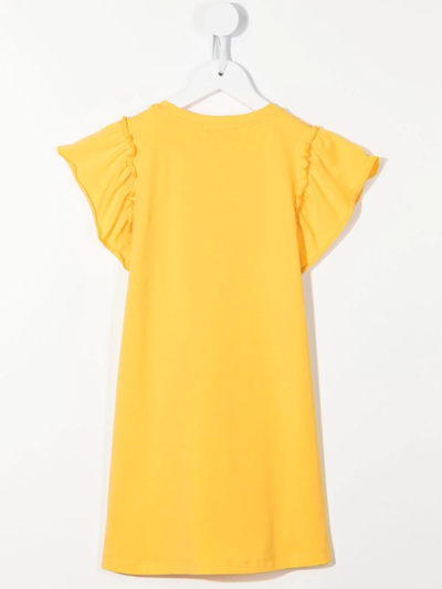 Shop Aigner Bag-print T-shirt Dress In Yellow