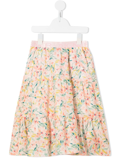 Aigner A-line Floral-print Skirt In Multicolour