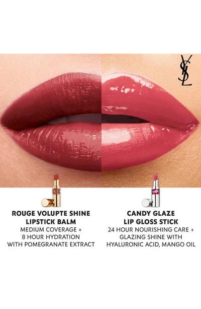 Shop Saint Laurent Candy Glaze Lip Gloss Stick In 6 Burgundy Temptation
