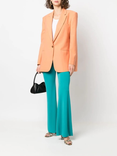 The Andamane Turquoise Gaia Flared Pants In Blue