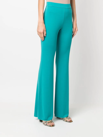 The Andamane Turquoise Gaia Flared Pants In Blue