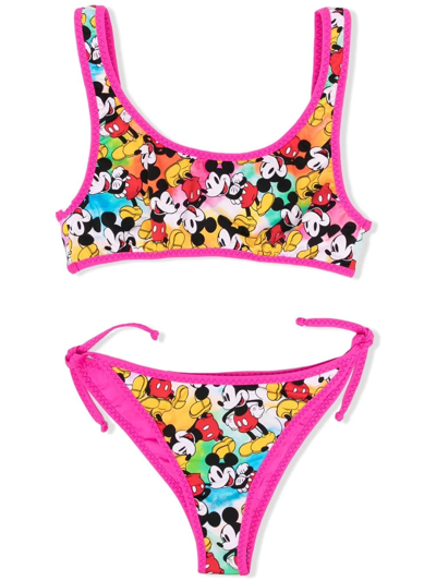 Mc2 Saint Barth Teen Pink Mickey Mouse Bikini | ModeSens
