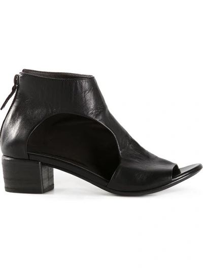 Marsèll Black Leather Cut-out Bo Sandalo Ankle Boots