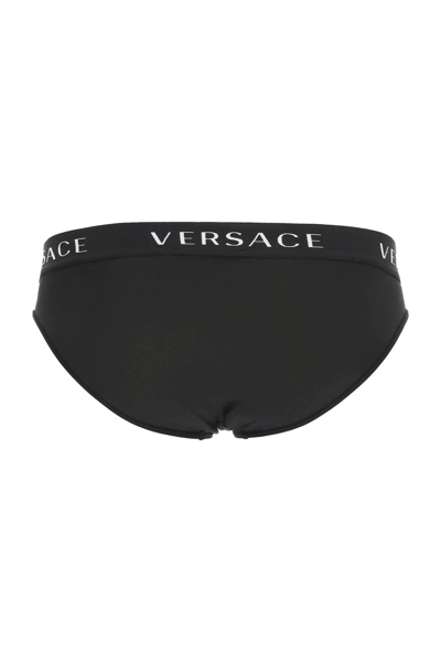 Shop Versace Underwear Low Briefs In Black