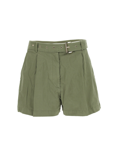 Shop Michael Michael Kors Shorts In Smoky Olive