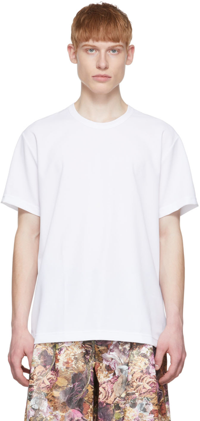 Shop Comme Des Garçons Homme Deux White Polyester T-shirt In 1 White