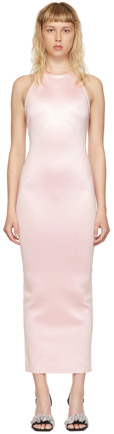 Shop Alexander Wang Pink Polyester Maxi Dress In 958 Cherry Blossom