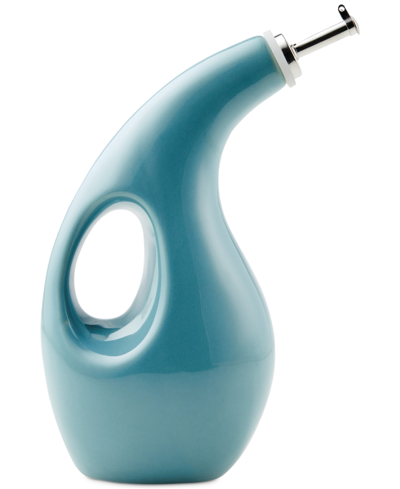 Shop Rachael Ray Ceramic Evoo Oil And Vinegar Dispensing Bottle, 24-ounce In Agave Blue