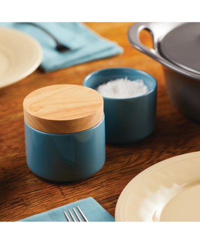 Shop Rachael Ray Ceramic Stacking Spice Box Set With Lid, 2-piece In Blue