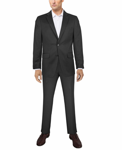 Shop Van Heusen Men's Flex Plain Slim Fit Suits In Dark Charcoal