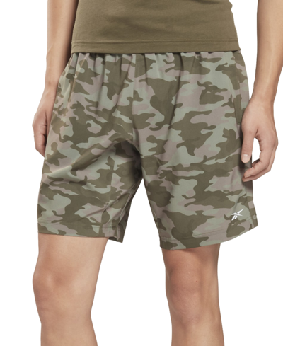 Reebok Workout Ready Camo Graphic Shorts In Army Green | ModeSens