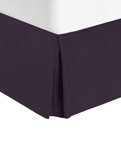 Shop Nestl Bedding Premium Bed Skirt With 14" Tailored Drop, Twin Xl In Eggplant Purple