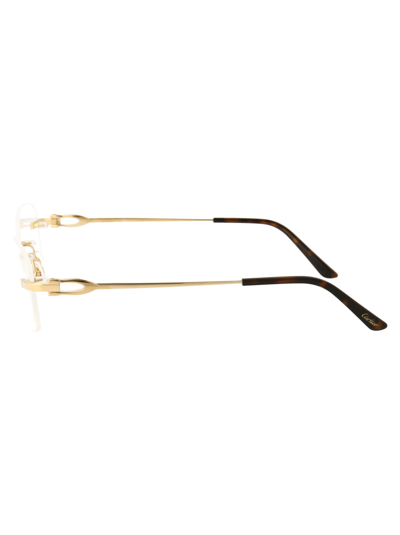 Shop Cartier Ct0290o Glasses In 003 Gold Gold Transparent