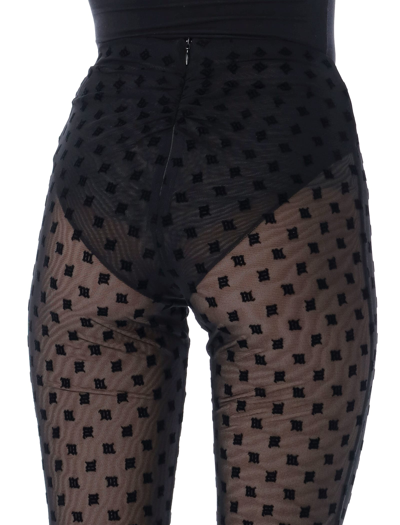 Shop Misbhv Mesh Monogram Trousers In Black