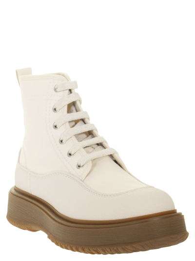 Shop Hogan H602  Untraditional - Ankle Boot In Ivory