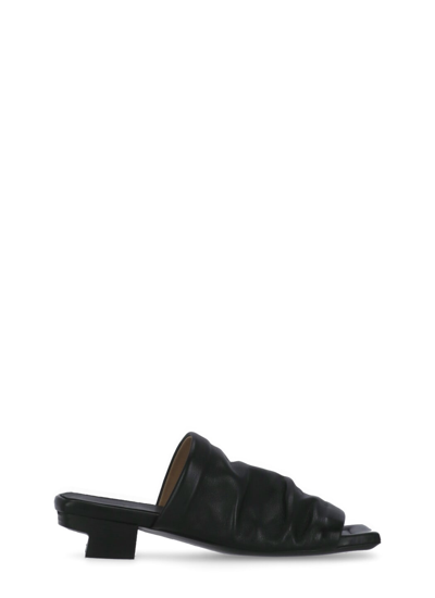 Shop Marsèll Leather Sandals In Black
