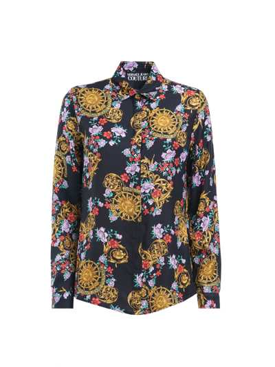 Shop Versace Jeans Couture Shirt In Print Viscose Twill In 531+948
