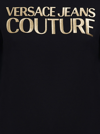 Shop Versace Jeans Couture Lamina Logo Print Sweatshirt In 899 + 948