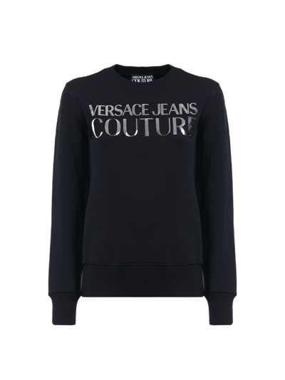 Shop Versace Jeans Couture Lamina Logo Print Sweatshirt In 899+900