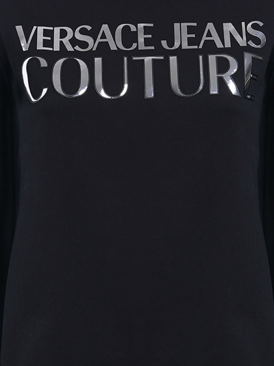 Shop Versace Jeans Couture Lamina Logo Print Sweatshirt In 899+900
