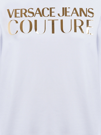 Shop Versace Jeans Couture Lamina Logo Print Sweatshirt In 003+948