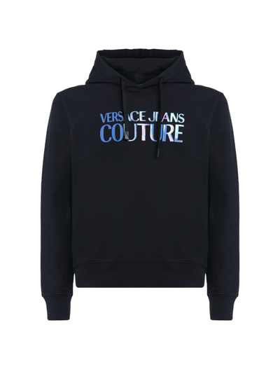 Shop Versace Jeans Couture Hoodie With Hologram Logo Print In 899+230