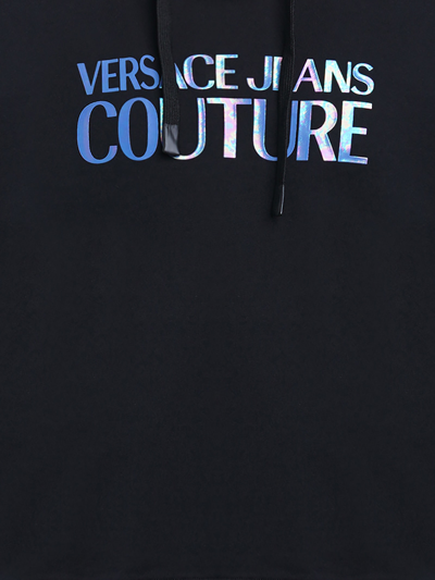 Shop Versace Jeans Couture Hoodie With Hologram Logo Print In 899+230