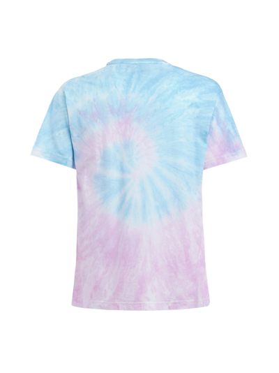 Shop Versace Jeans Couture Tie-dye T-shirt With Sun Baroque Print In 230+302