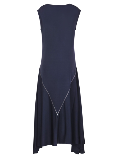 Shop Marni Viscose Jersey Dress In Blue