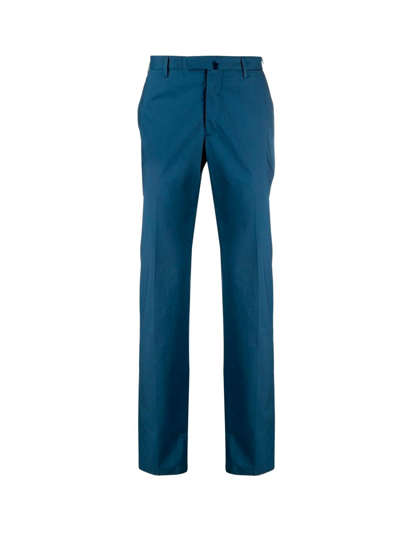 Shop Incotex Venezia 1951 Summer Popeline Slim Fit Pants In Light Blue