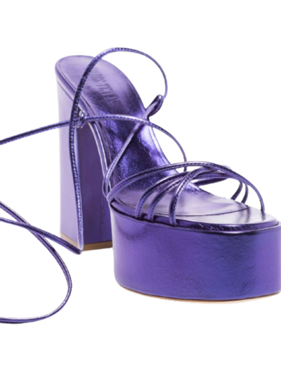 Paris Texas Malena 130 Metallic Platform Sandal In Violet