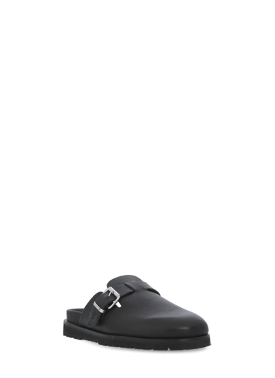 Dsquared2 Leather Sabot In Black | ModeSens