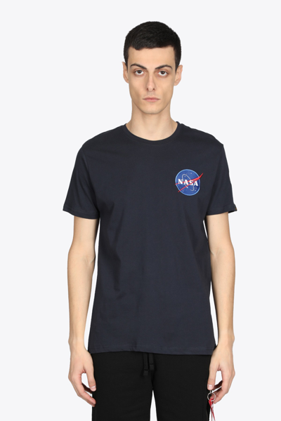Shop Alpha Industries Space Shuttle T-shirt Blue Cotton Nasa T-shirt - Space Shuttle T-shirt