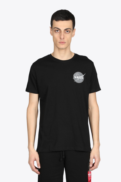 Shop Alpha Industries Space Shuttle T-shirt Black Cotton Nasa T-shirt - Space Shuttle T-shirt In Nero