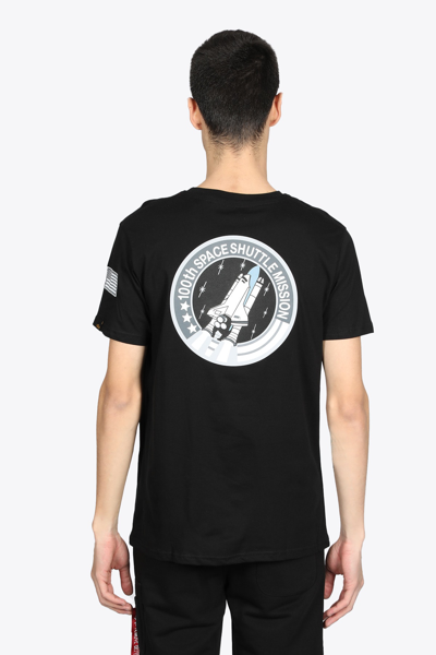 Shop Alpha Industries Space Shuttle T-shirt Black Cotton Nasa T-shirt - Space Shuttle T-shirt In Nero