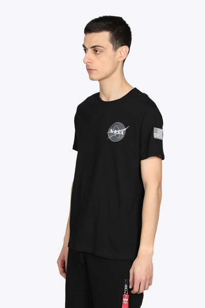 Shop Alpha Industries Space Shuttle T-shirt Black Cotton Nasa T-shirt - Space Shuttle T-shirt In Nero