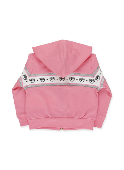 Shop Chiara Ferragni Maxi Logomania Sweatshirt In Sachet Pink