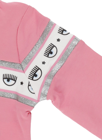 Shop Chiara Ferragni Maxi Logomania Sweatshirt In Sachet Pink