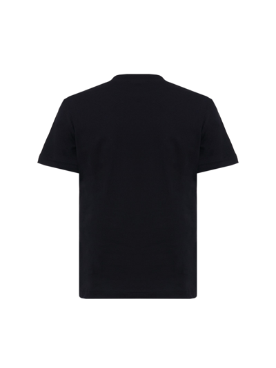 Shop Versace Jeans Couture T-shirt With Rubberised Logo Print In Black