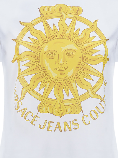 Shop Versace Jeans Couture Regular Fit T-shirt With Digital Print In 003+948