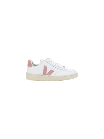 Shop Veja V-12 Sneakers In Extra White Babe