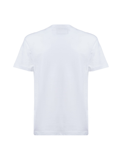 Shop Versace Jeans Couture T-shirt With Rubberised Print In White