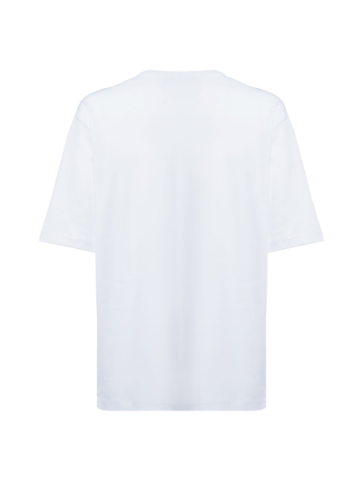 Shop Versace Jeans Couture Rubberised Print Oversized T-shirt In White