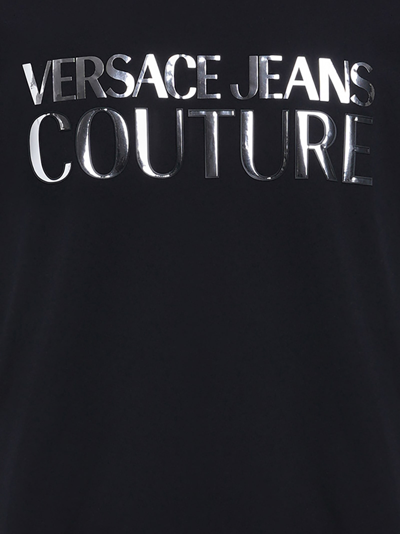 Shop Versace Jeans Couture T-shirt With Mirror Logo Print In 899+900