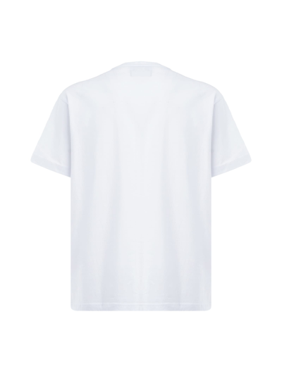 Shop Versace Jeans Couture T-shirt With Sun Baroque Print In White